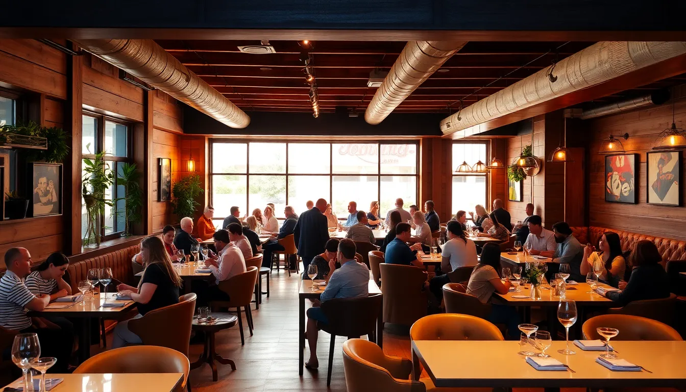 inviting interior of Limewood Bar and Restaurant with guests enjoying meals.
